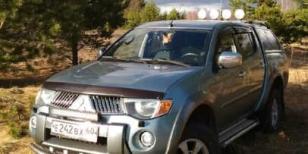 Дефлектор капота (мухобойка) Mitsubishi L200 2006-2015 (Митсубиши Л200) SIM